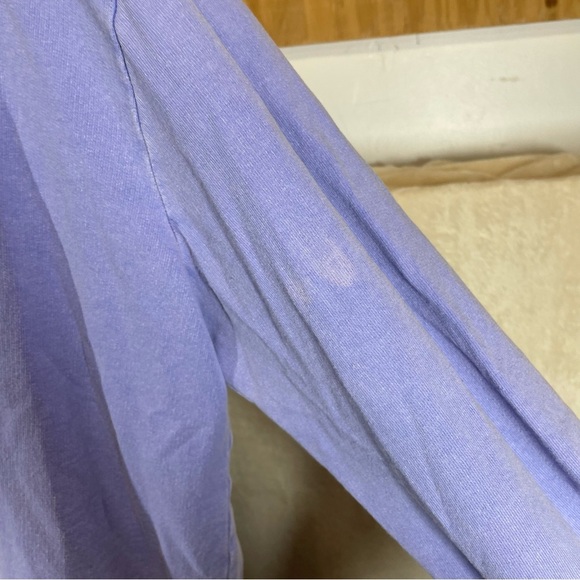 Vintage 90s Fresh Produce Lavender Purple Dyed Cropped Cardigan Size large - Picture 3 of 9